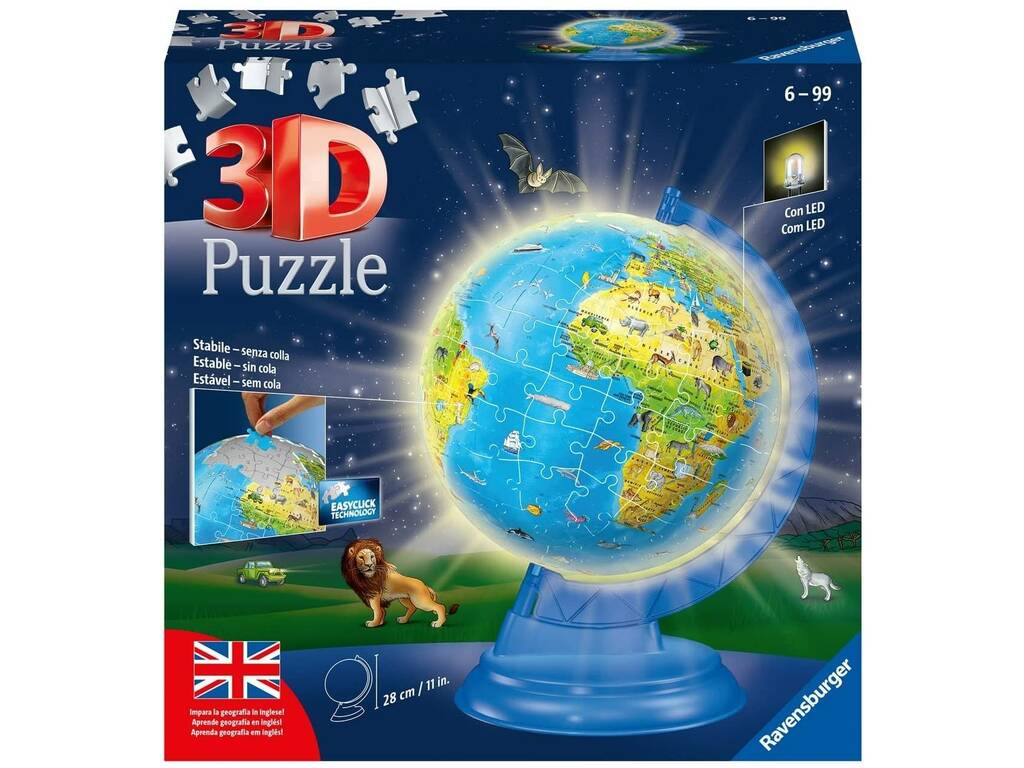 3D-Puzzle-Globus mit Licht von Ravensburger 114986