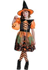 Costume bambini S Fairytale Pumpkin Witch