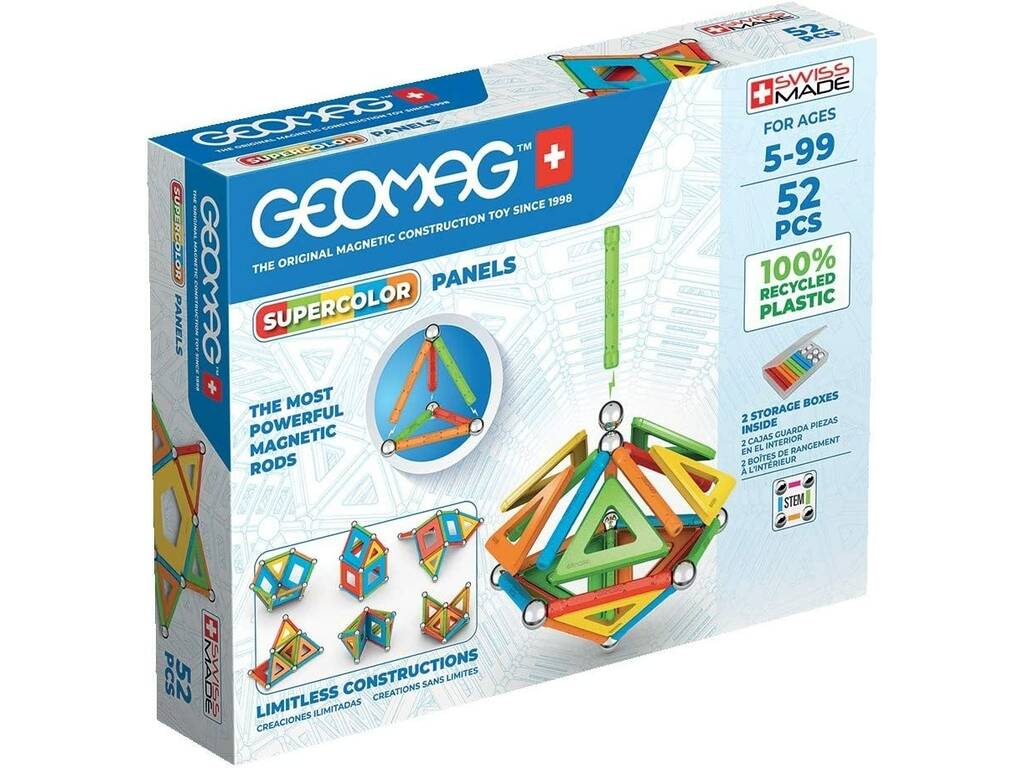 Geomag Green Super Color 52 Pièces Toy Partner 378 