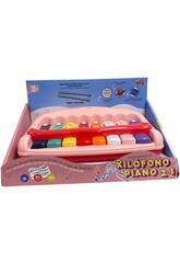 Xylophone pour enfants 2 en 1 Pieano 2 en 1 Rose