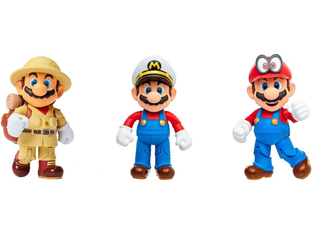 Super Mario Multipack 3 Figuras Super Mario Odyssey Jakks 406534