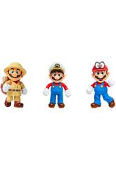 Super Mario Multipack 3 Figuras Super Mario Odyssey Jakks 406534