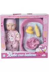 Poupée 33 cm. Avec bain et accessoires
