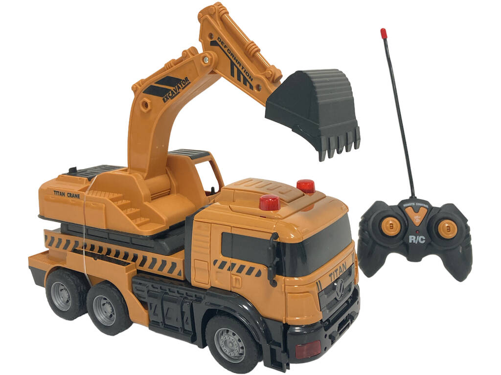 Radio Controlo Robot Caminhão Excavadora Conversível