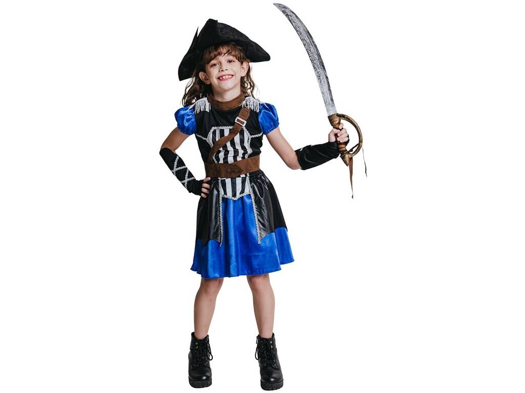 Costume Capitano Pirata Bambina Taglia M