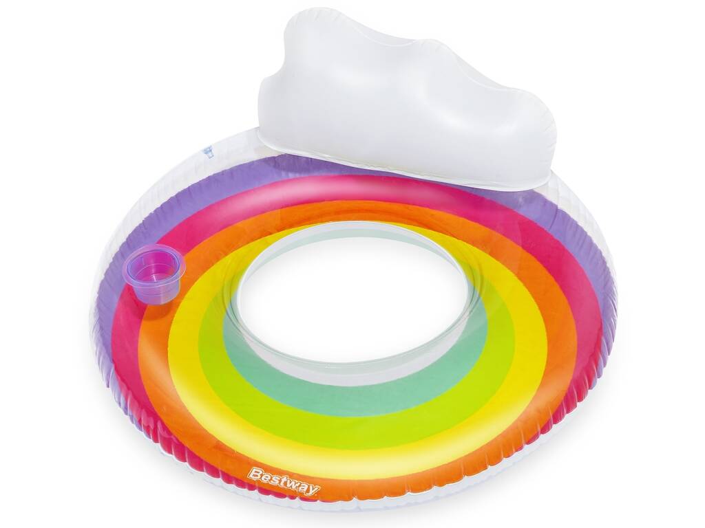 Rainbow Dreams Swim Tube Inflatable Float 107 cm. von Bestway 43647