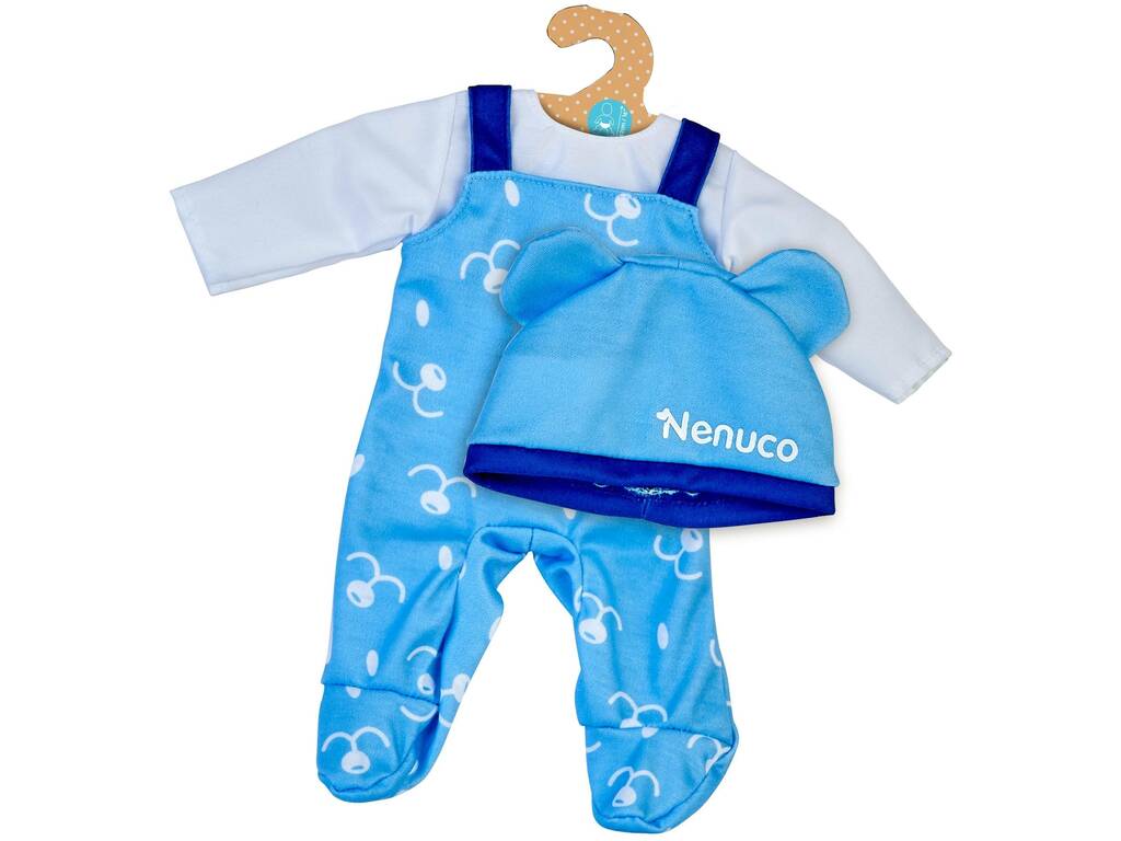 Nenuco Vestido en Percha para Muñeco de 35 cm. Conjunto Osito Azul Famosa NFN39000