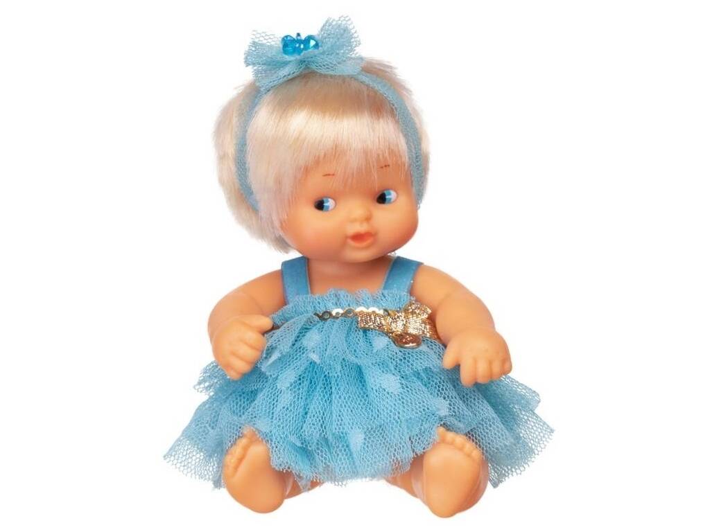 Barriguitas Bebé Ballet Blonde Baby Dress Blue Famosa BFG01000