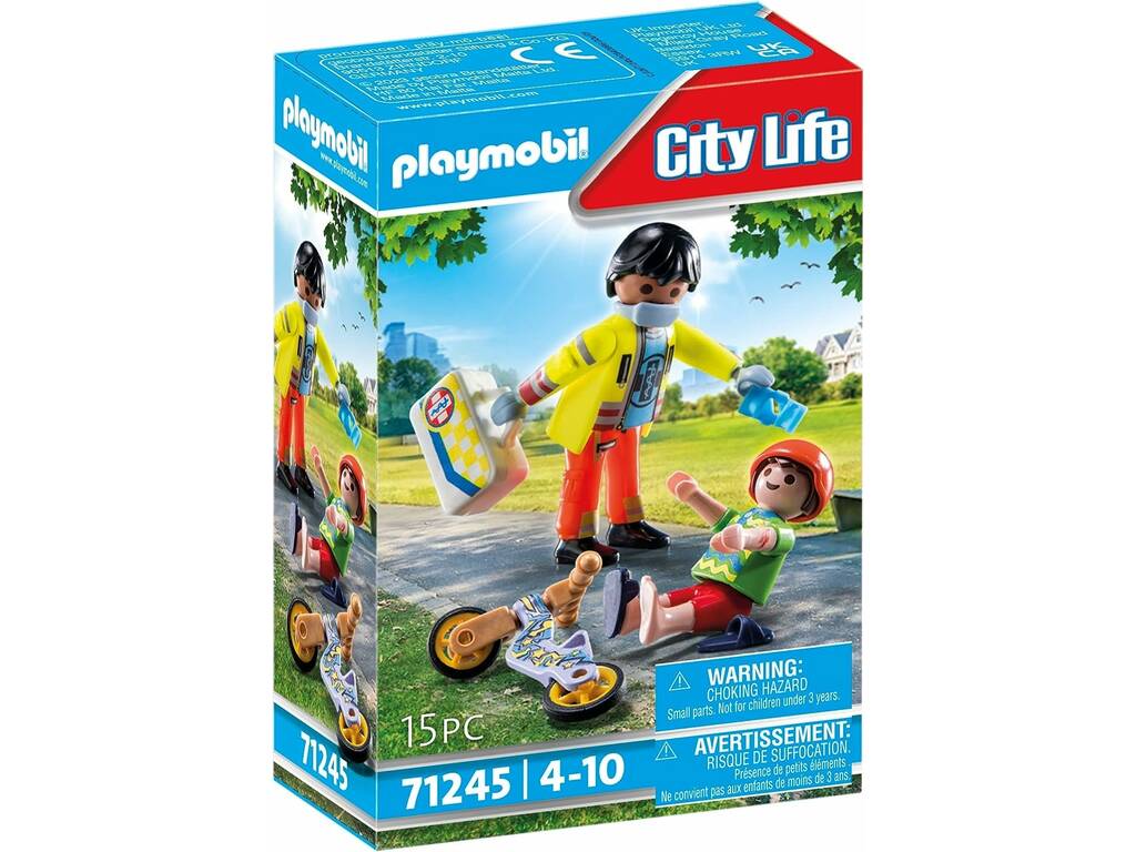 Playmobil City Life Paramédico con Paciente de Playmobil 71245