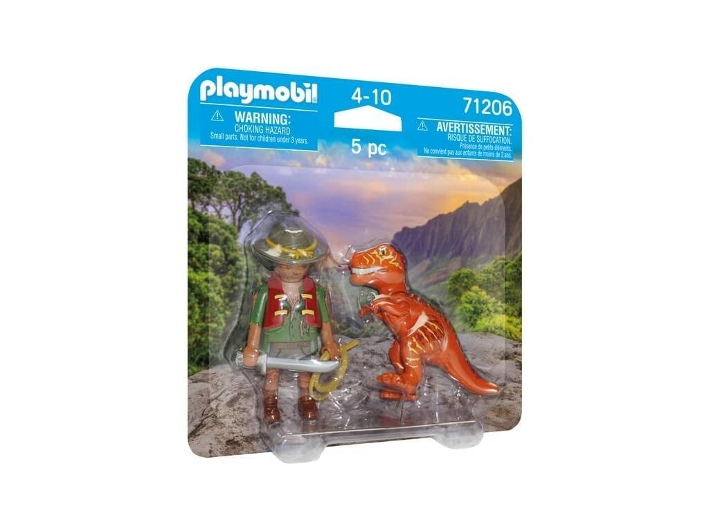 Playmobil Dinosaures Duopack Aventurier avec T-Rex 71206