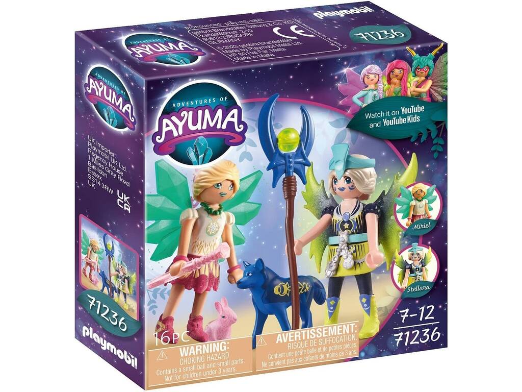 Playmobil Adventures Of Ayuma Crystal and Moon Fairy with Soul Animals 71236