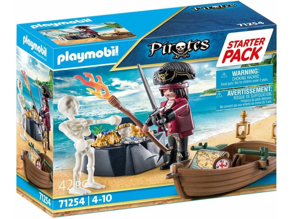 Playmobil Starter Pack Pirata Com Bote de Remos 71254