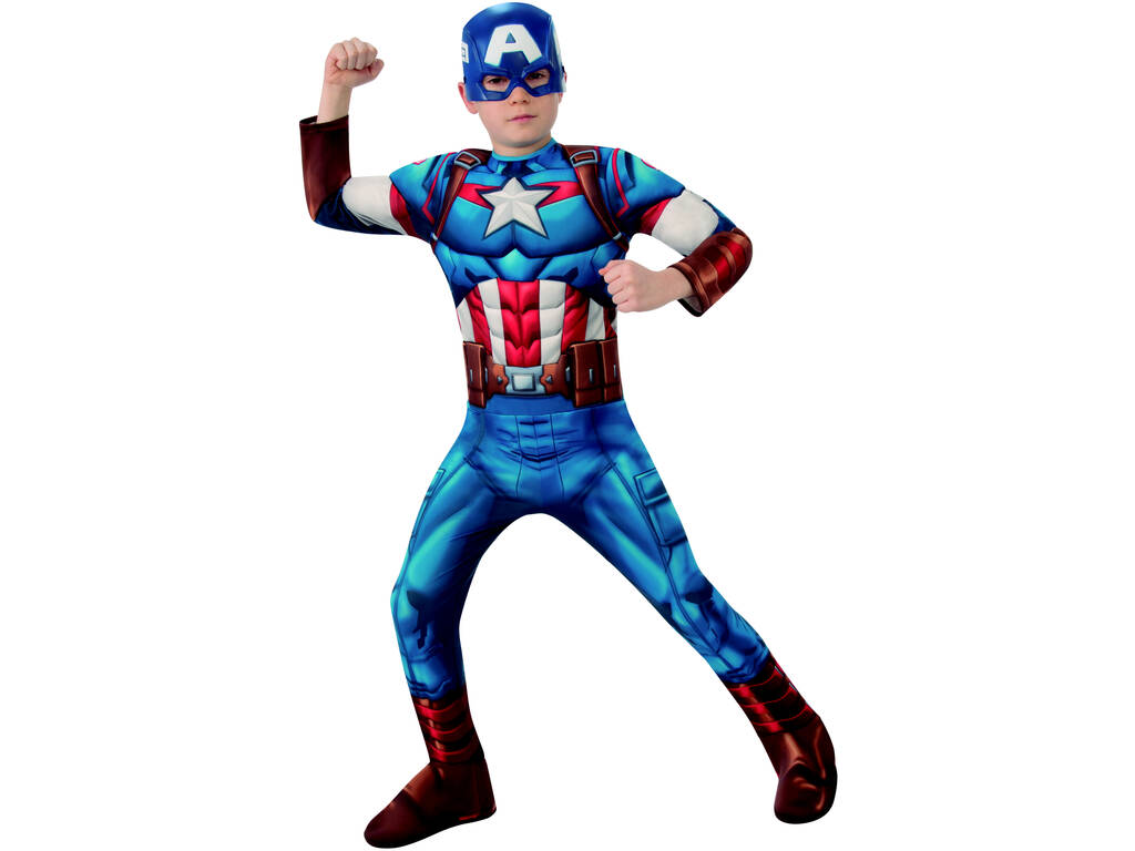 Captain America Classic T-L-Kinderkostüm von Rubies 702563-L