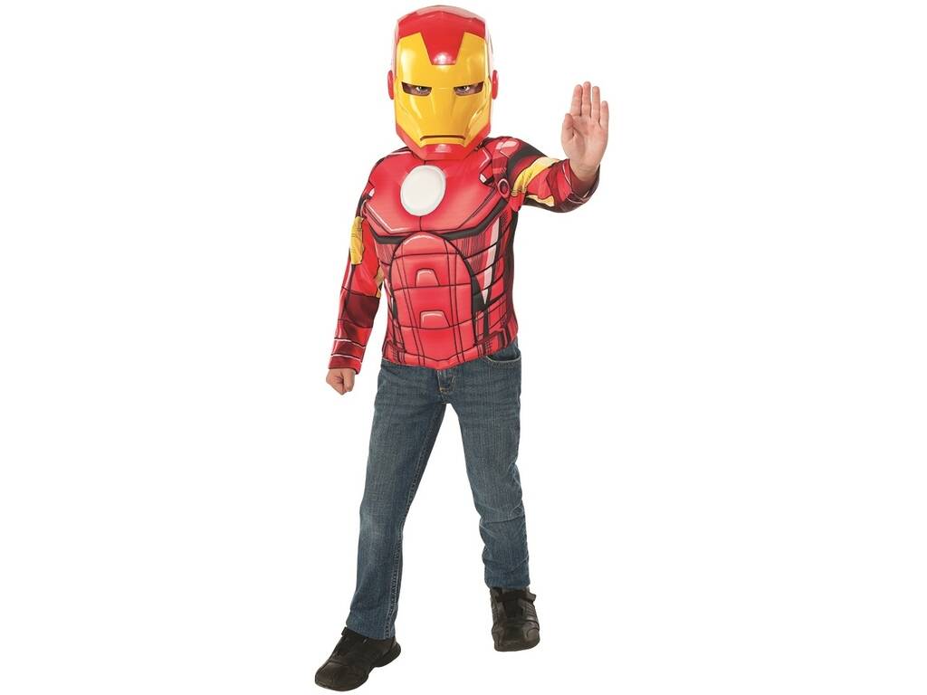Disfraz Niño Iron Man Pecho y Máscara Rubies G31529