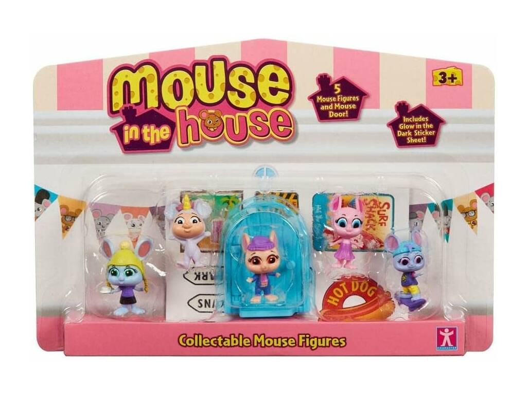 Mouse In The House Pack 5 Figuras Millie, Dash, Sugarlump, Squeaks y Flower de Bandai CO07707