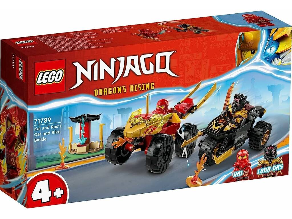 Lego Ninjago Voiture et Moto Bataille de Kai et Ras 71789
