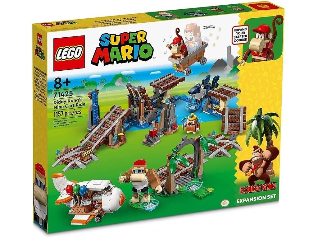 Lego Super Mario Erweiterungsset: Diddy Kongs Bergbauwagen 71425