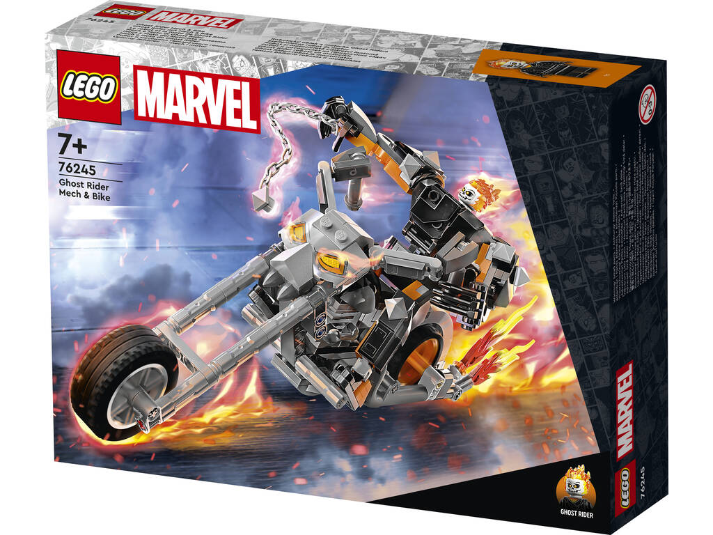 Lego Marvel Mecha und Ghost Rider Motorad 76245