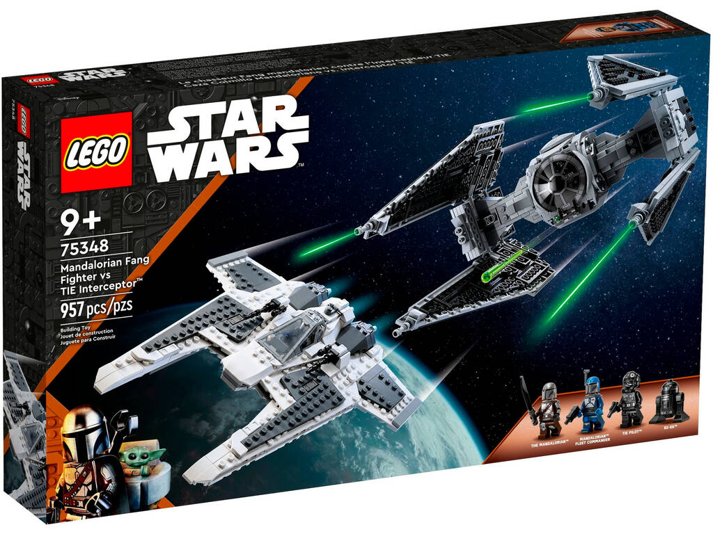 Lego Star Wars Mandalorian Fang Fighter vs. TIE Interceptor 75348