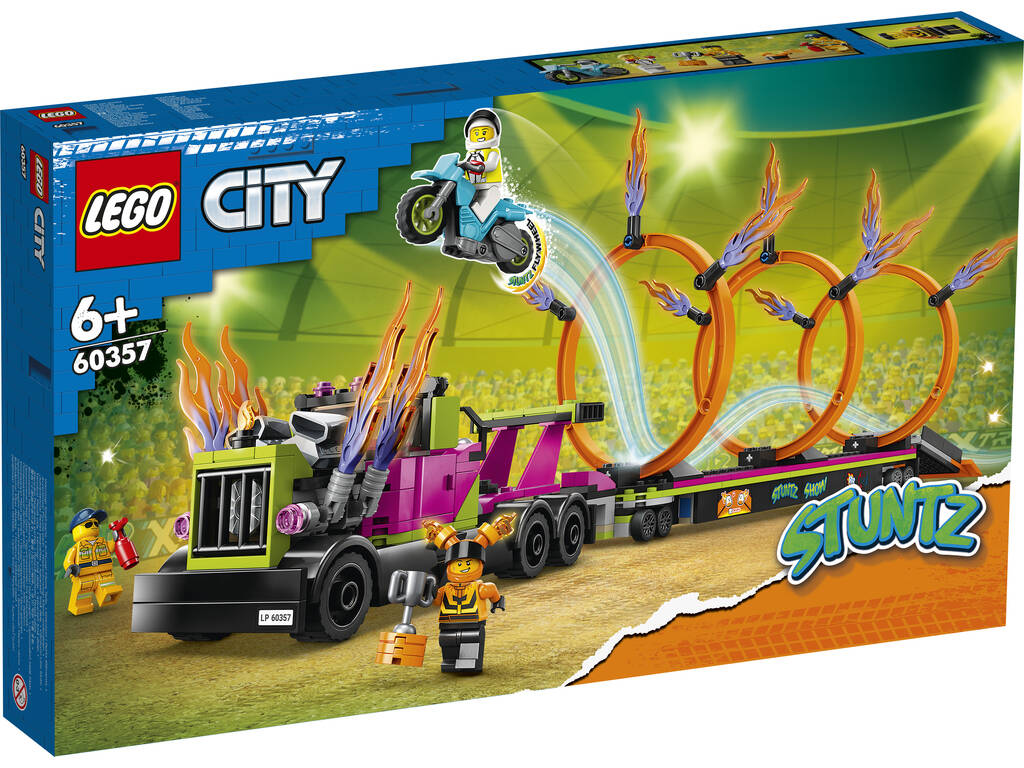 Lego City Stuntz Desafio Acrobático com Camião e Anéis de fogo 60357