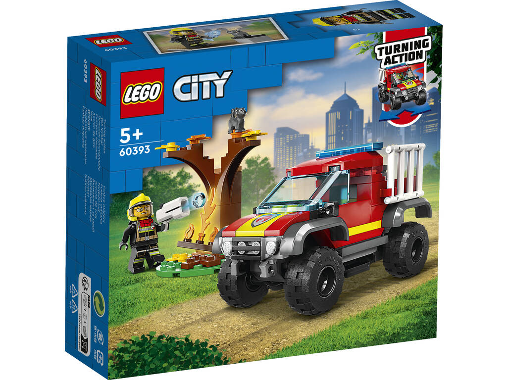 Lego City Fire Camion di soccorso dei pompieri 4x4 60393