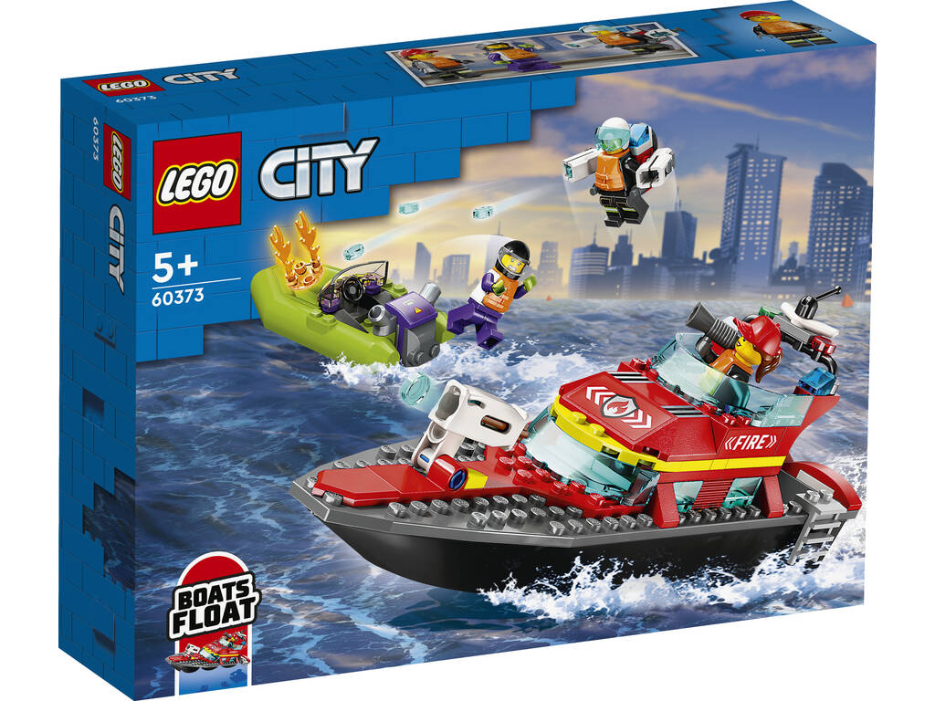 Lego City Fire Barca di soccorso dei vigili del fuoco 60373
