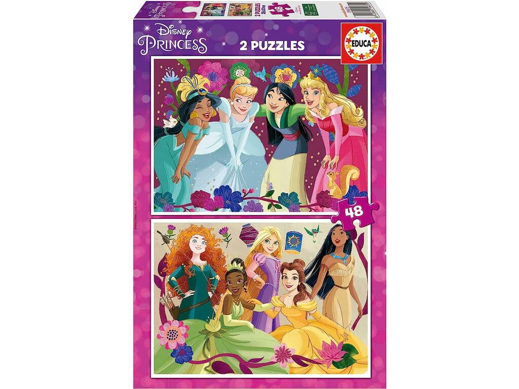 Puzzle 2X48 Principesse Disney Educa 19675