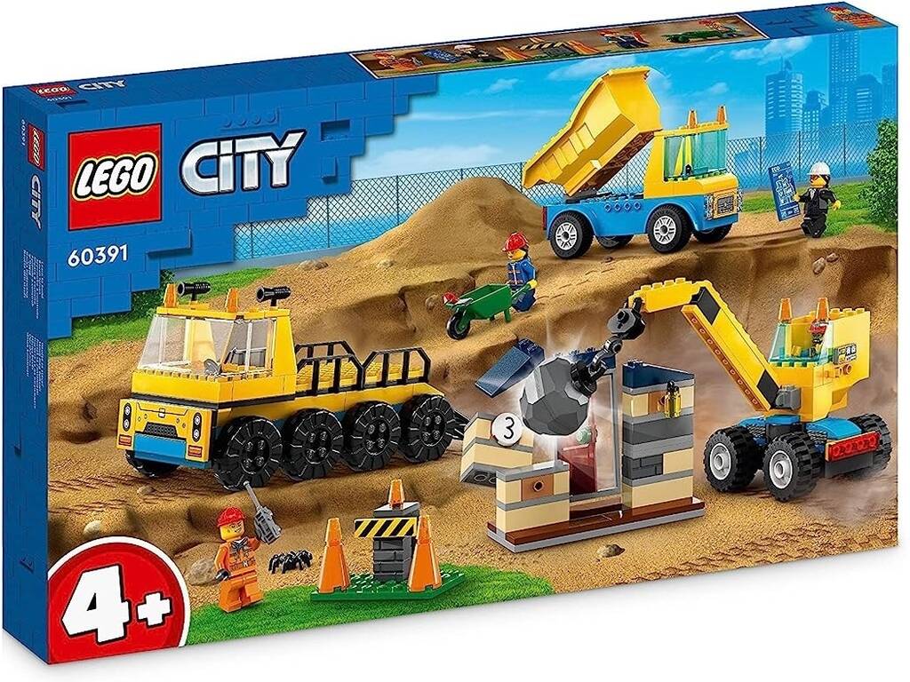 Lego City camion da costruzione e gru con palla da demolizione 60391