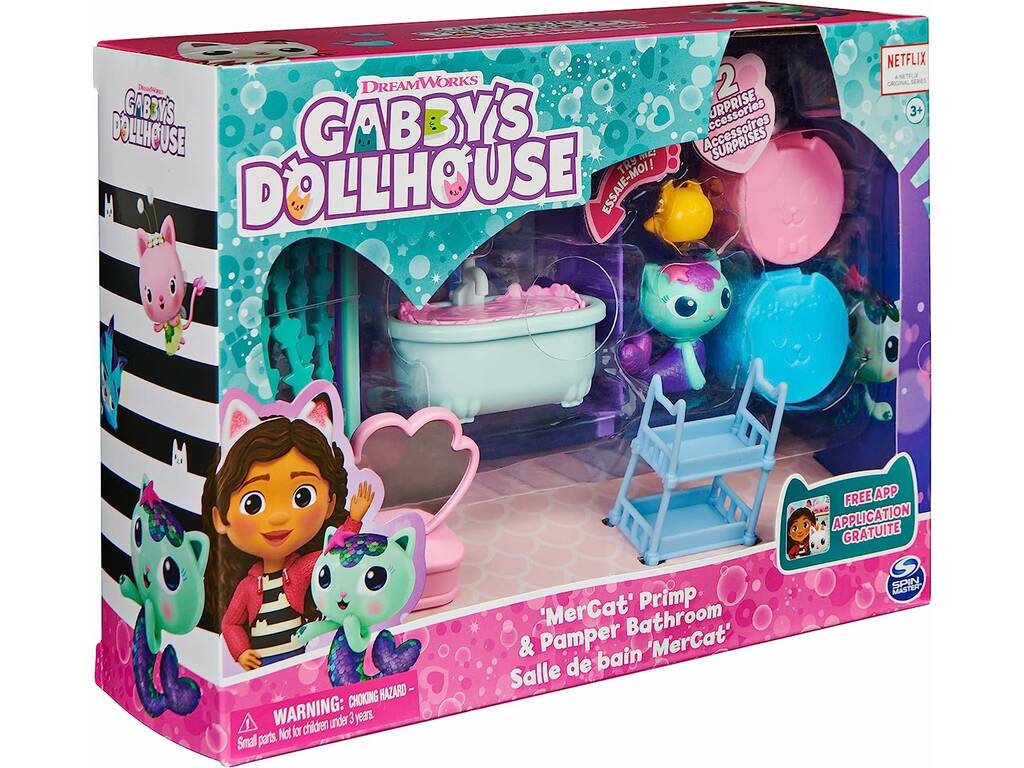  Gabby's Dollhouse, Casa de Muñecas de Gabby 20 cm, 6060430,  Juguetes Niños 3 años +: Juguetes y juegos
