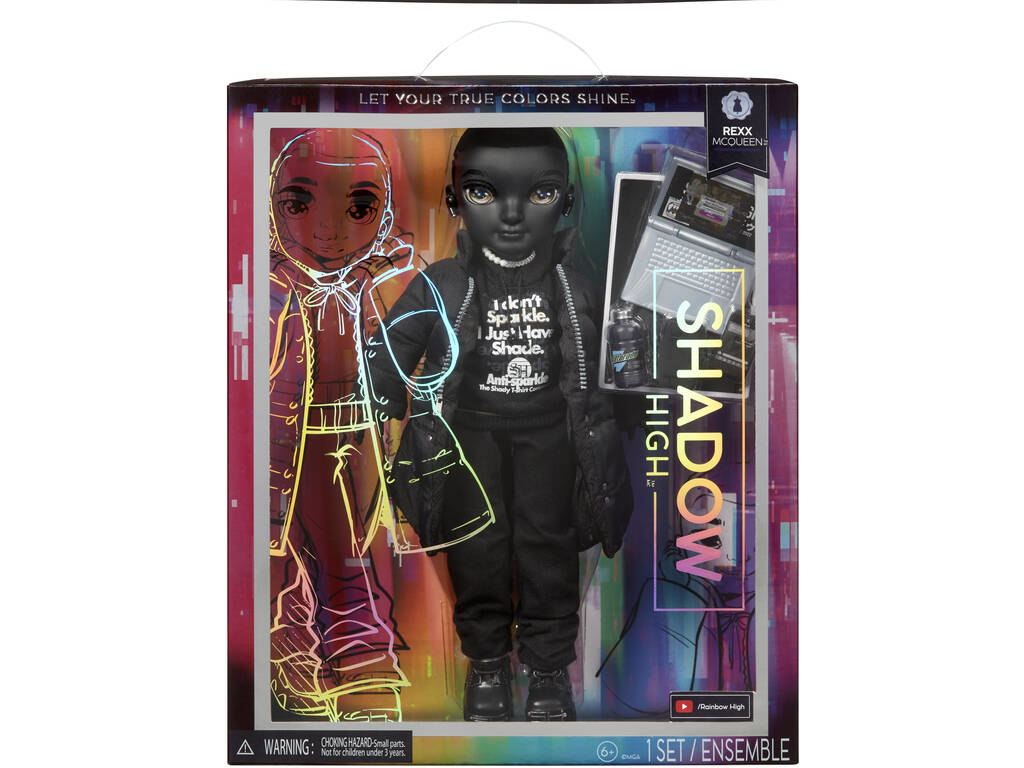 Rainbow High Shadow High Series 2 Rexx Mcqueen Black Doll MGA 583080