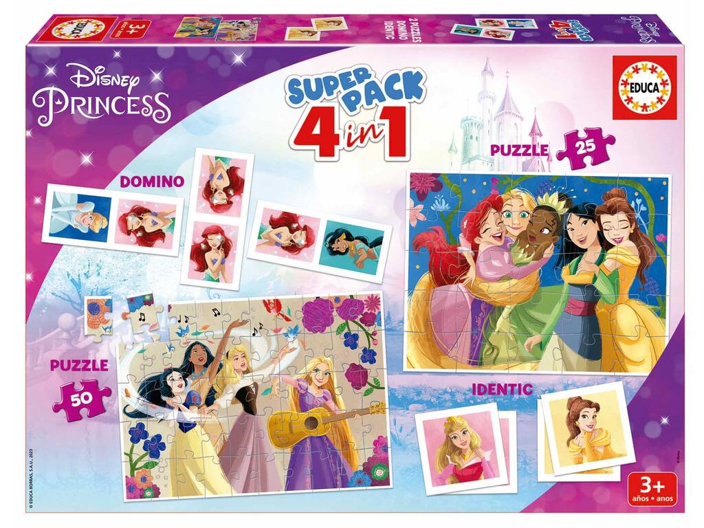 Superpack 4 en 1 Disney Princesses Educa 19683