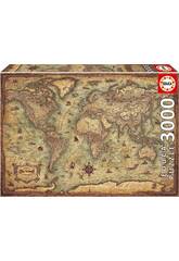 Comprar Puzzle Educa Mapamundi de 3000 Piezas - Educa-19567