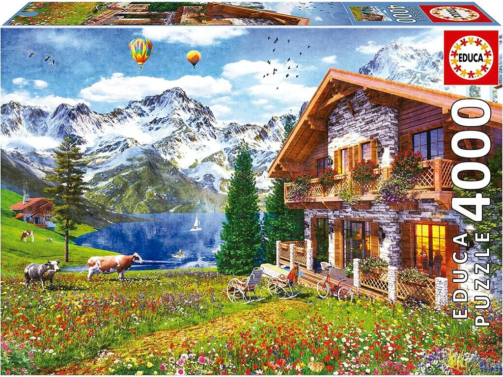 Puzzle 4000 Home in the Alps Educa 19568