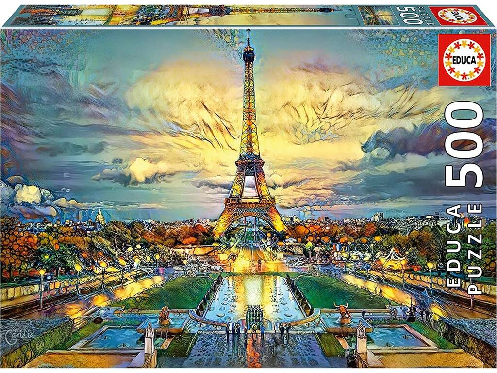 Puzzle 500 Eiffelturm Educa 19621