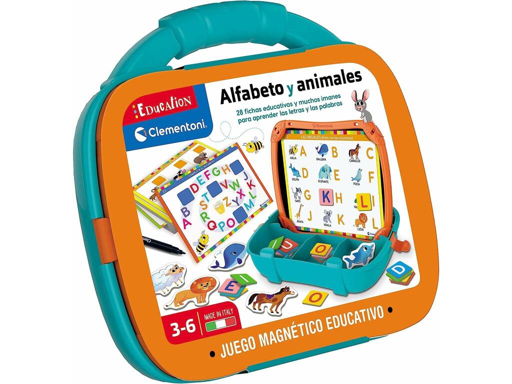 Maletín Juego Magnético Educativo Alfabeto y Animales Clementoni 55492