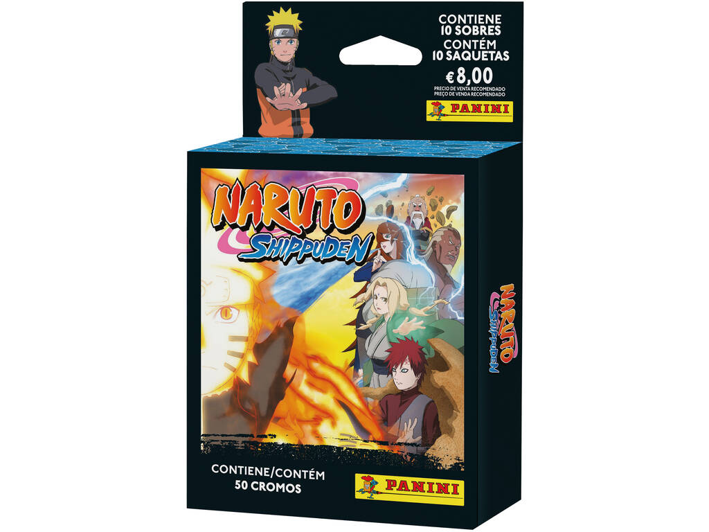 Naruto Shippuden Ecoblister avec10 Enveloppes Panini 
