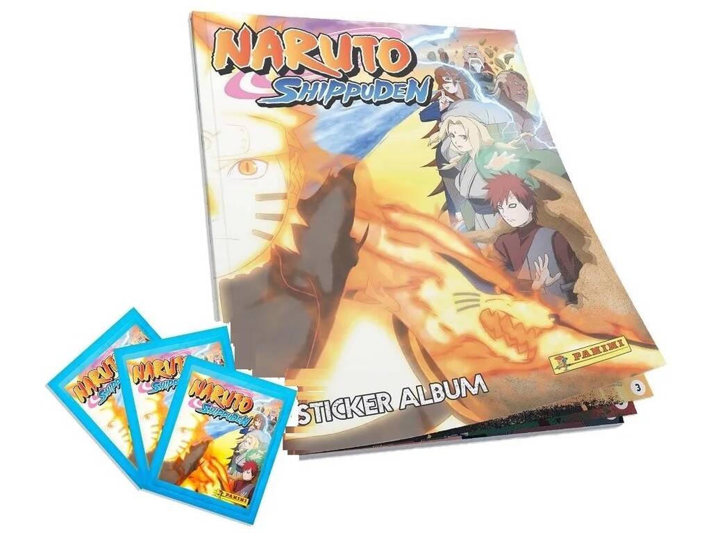 Naruto Shippuden Pack Promoción con Álbum y 4 Sobres Panini