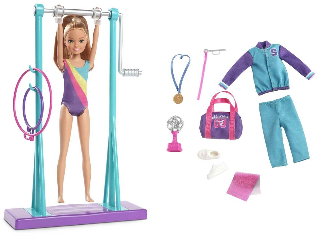 Barbie Team Stacie avec set de gymnastique Mattel GBK59