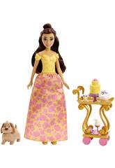 Princesas Disney Muñeca Bella y Carrito de Té Mattel HLW20