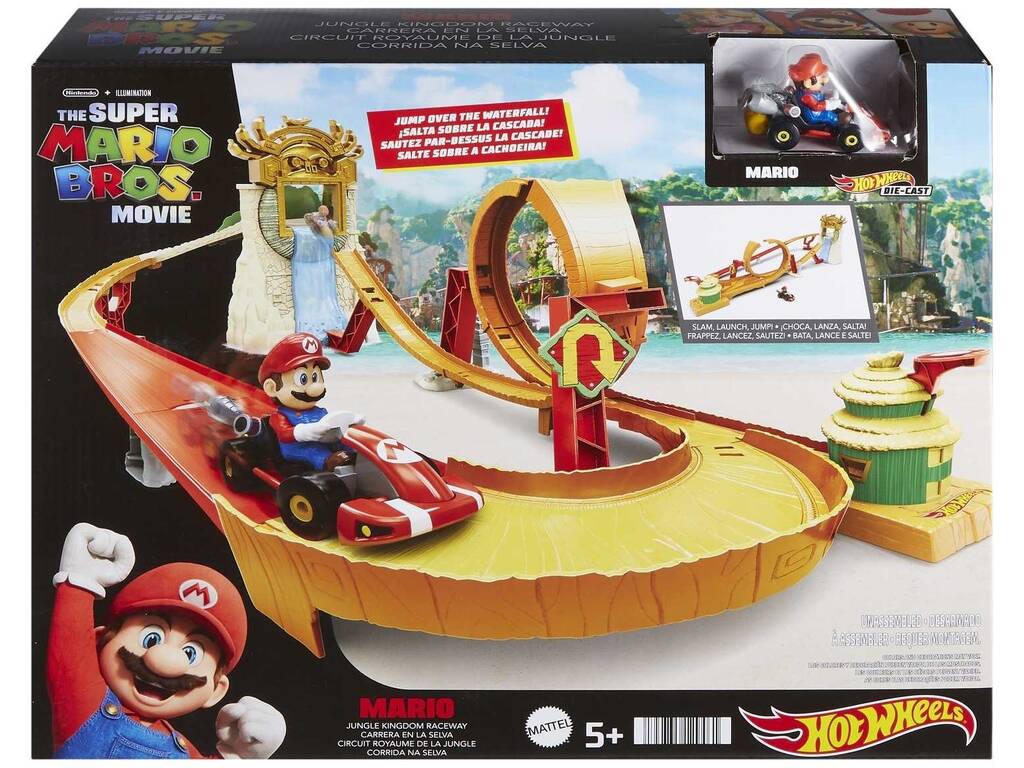 Hot Wheels Super Mario Bros Pista del Reino Jungle Kingdom Mattel HMK49