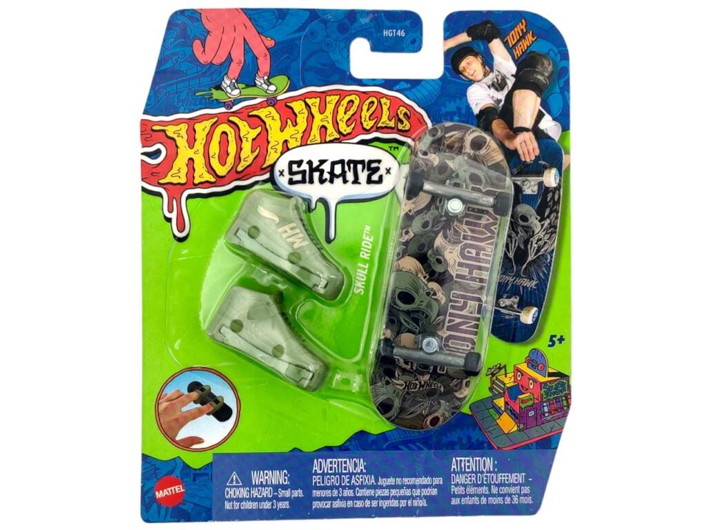 Hot Wheels - Skate de Dedo com Tênis Marvel