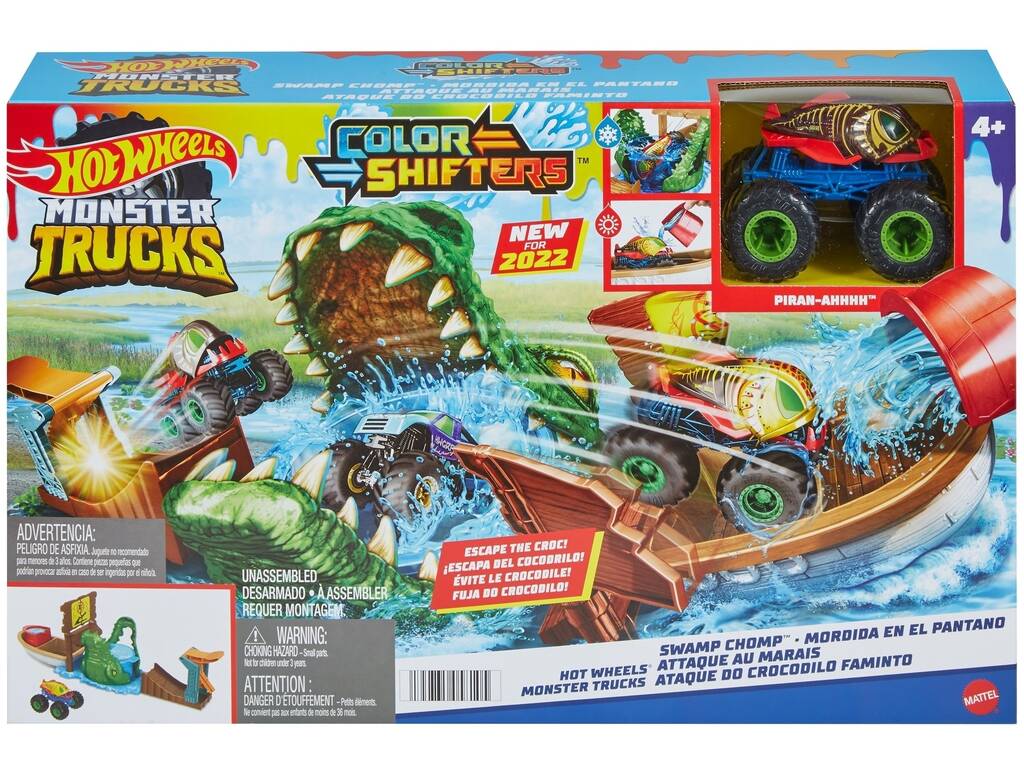 Hot Wheels Monster Trucks Color Shifters Swamp Attack Mattel HGV14