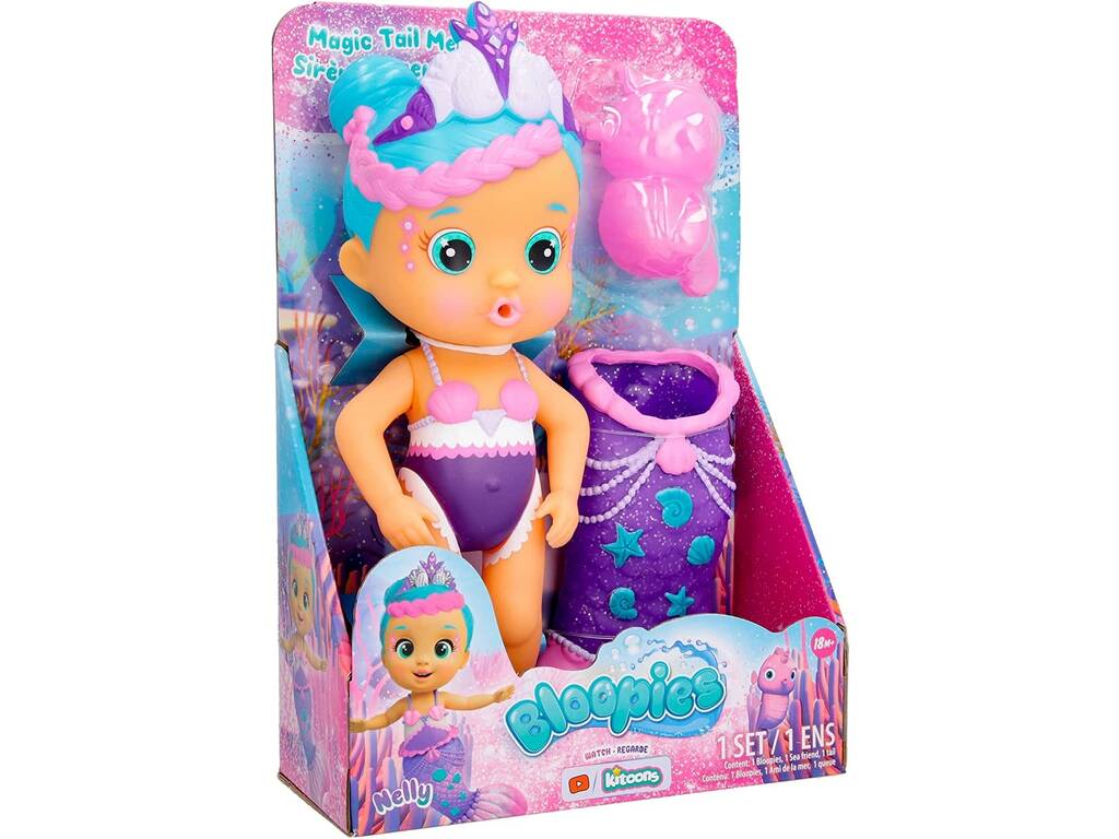 Bloopies Mermaids Magic Tail Bambola Nelly IMC Toys 908741