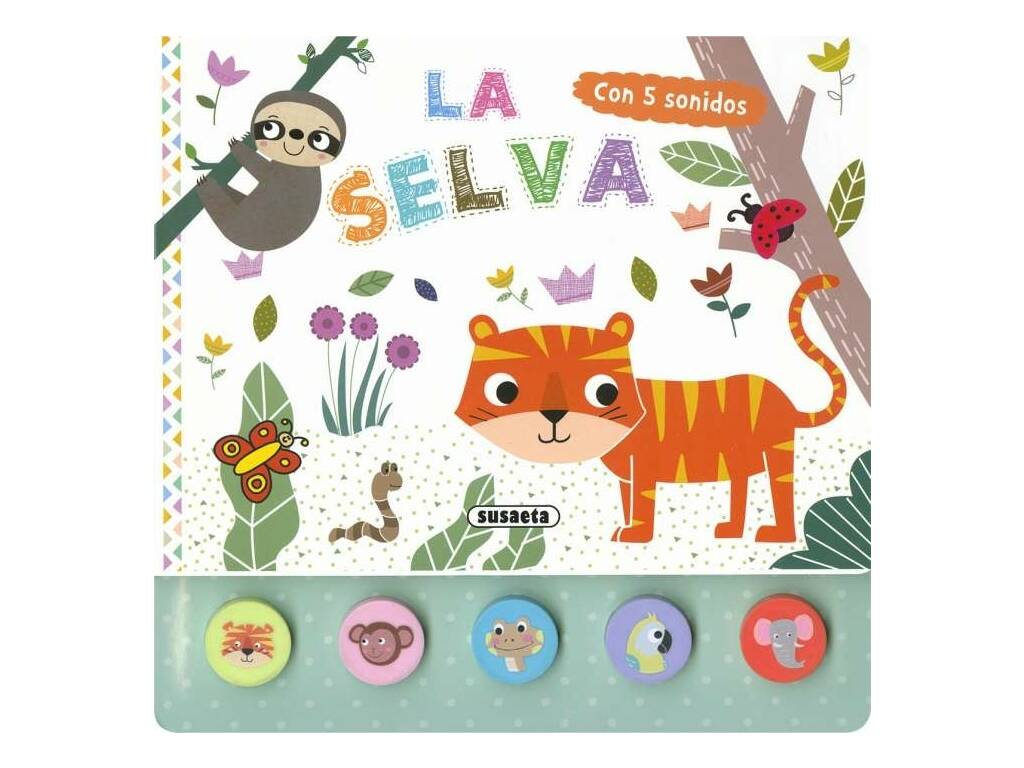 Livre cinq sons La jungle avec des boutons