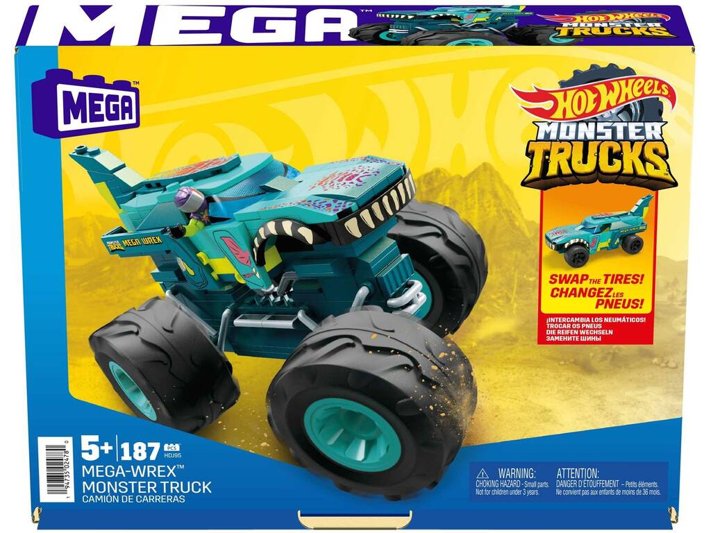 Mega Hot Wheels Monster Trucks Mega Wrex Mattel HDJ95