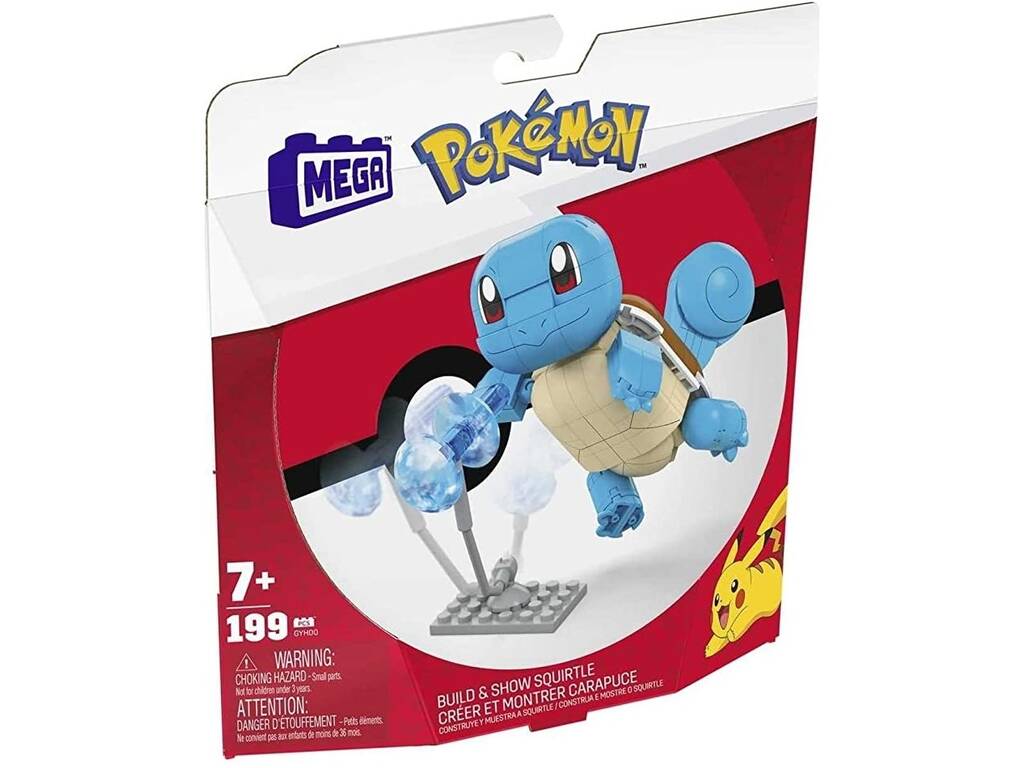 Mega Pokémon Construit et montre a Squirtle Mattel GYH00 