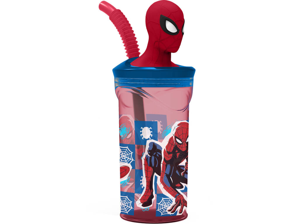 Spiderman Vaso Figurita 3D 360 ml. Stor 74766