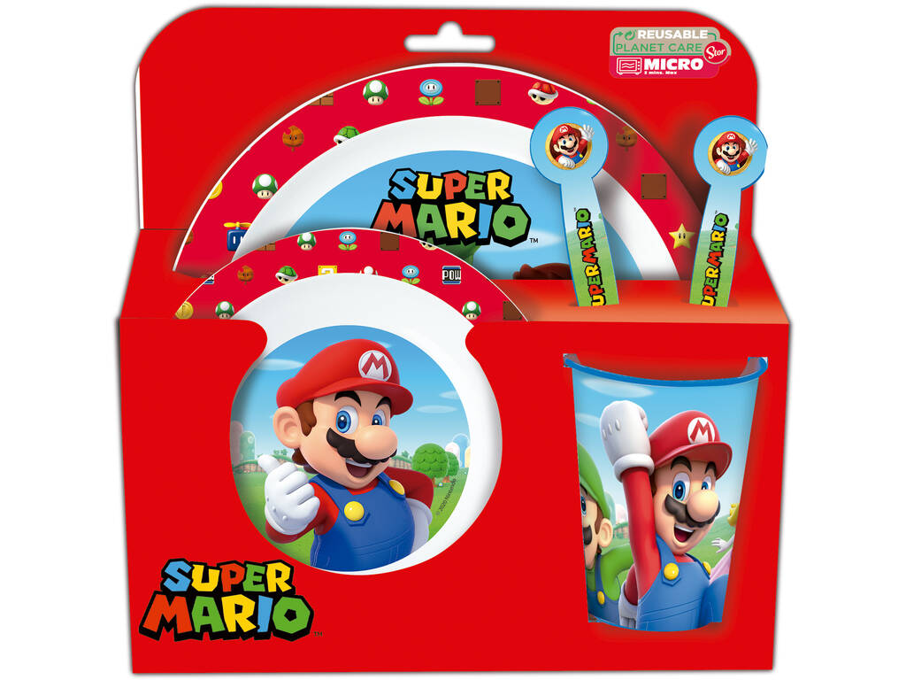 Super Mario Set di stoviglie 5 pezzi Stor 75250