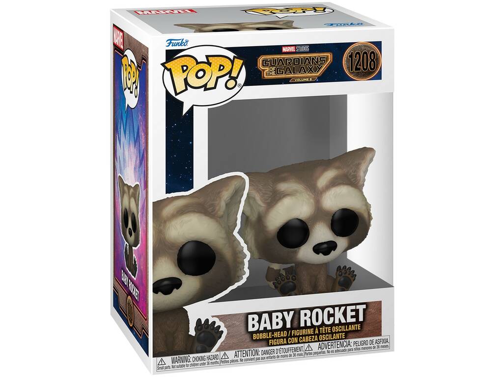 Funko Pop Guardianes de la Galaxia Volumen 3 Baby Rocket con Cabeza Oscilante Funko 67516