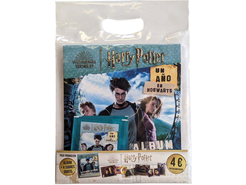 Harry Potter Um Ano em Hogwarts Starter Pack Álbum com 4 Pacotes Panini
